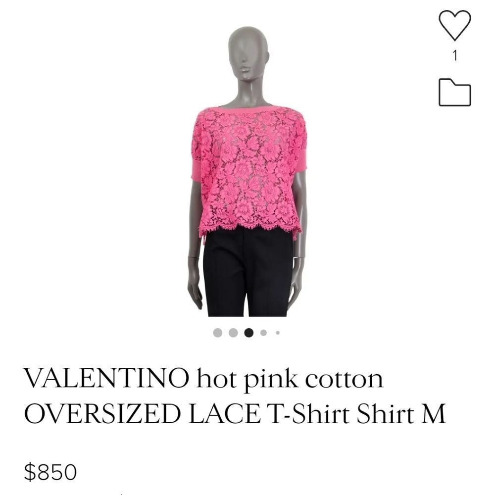 Valentino Pink Lace Blouse - Picture 14 of 14